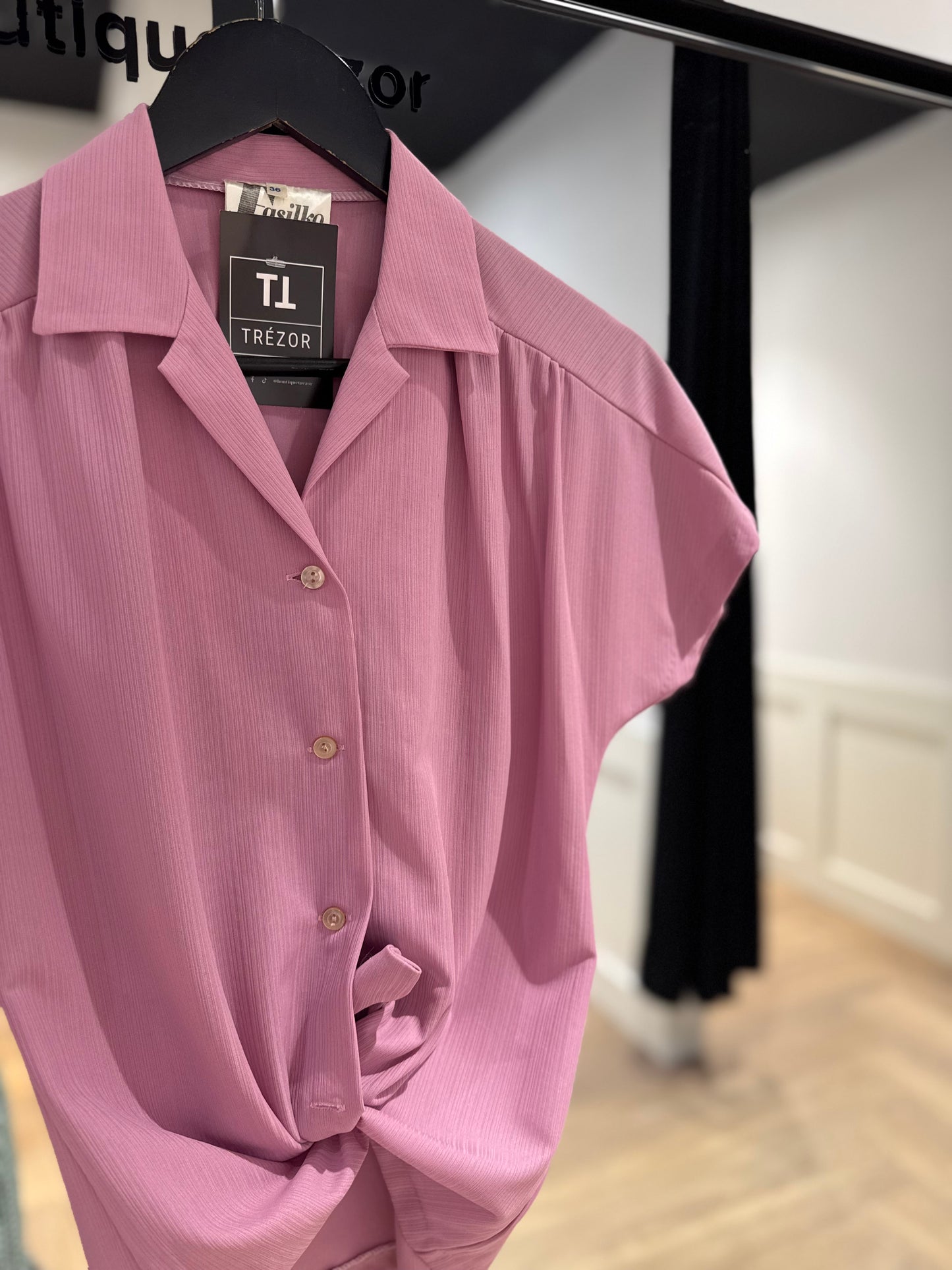 Blouse vintage rose S