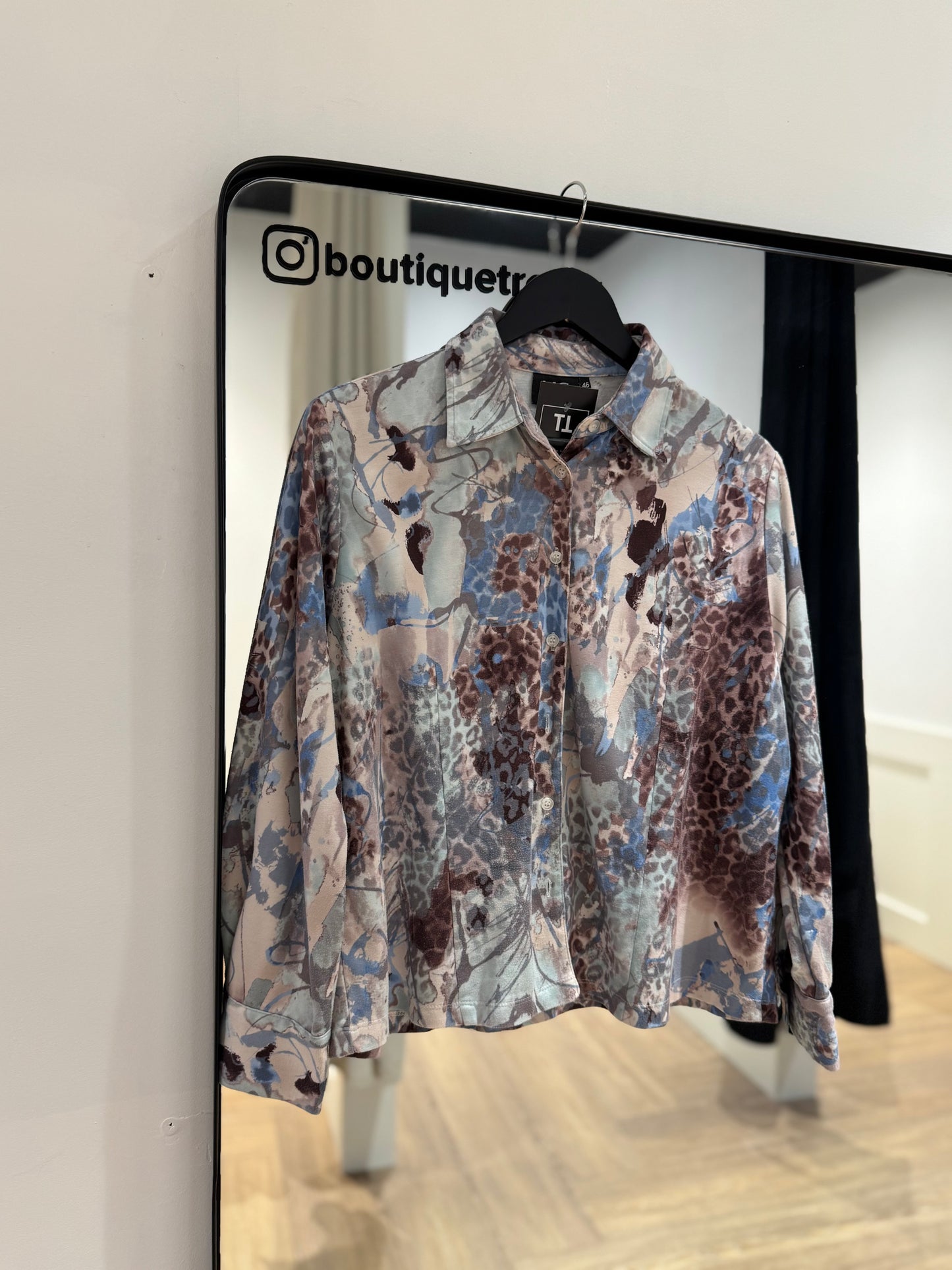 Blouse vintage à motifs XXL