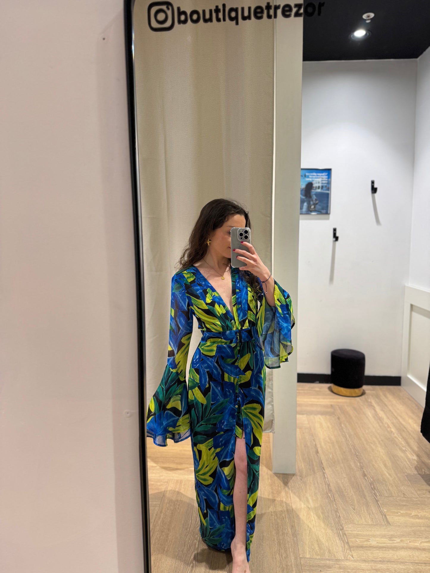 Robe longue à fleurs XS