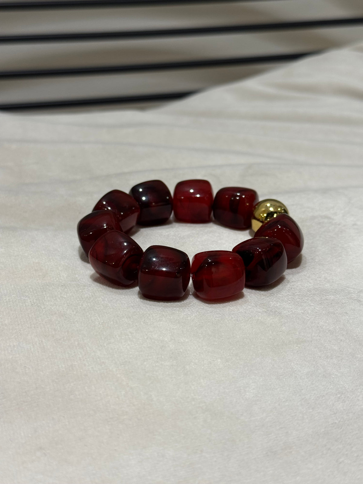 Bracelet perles carrées