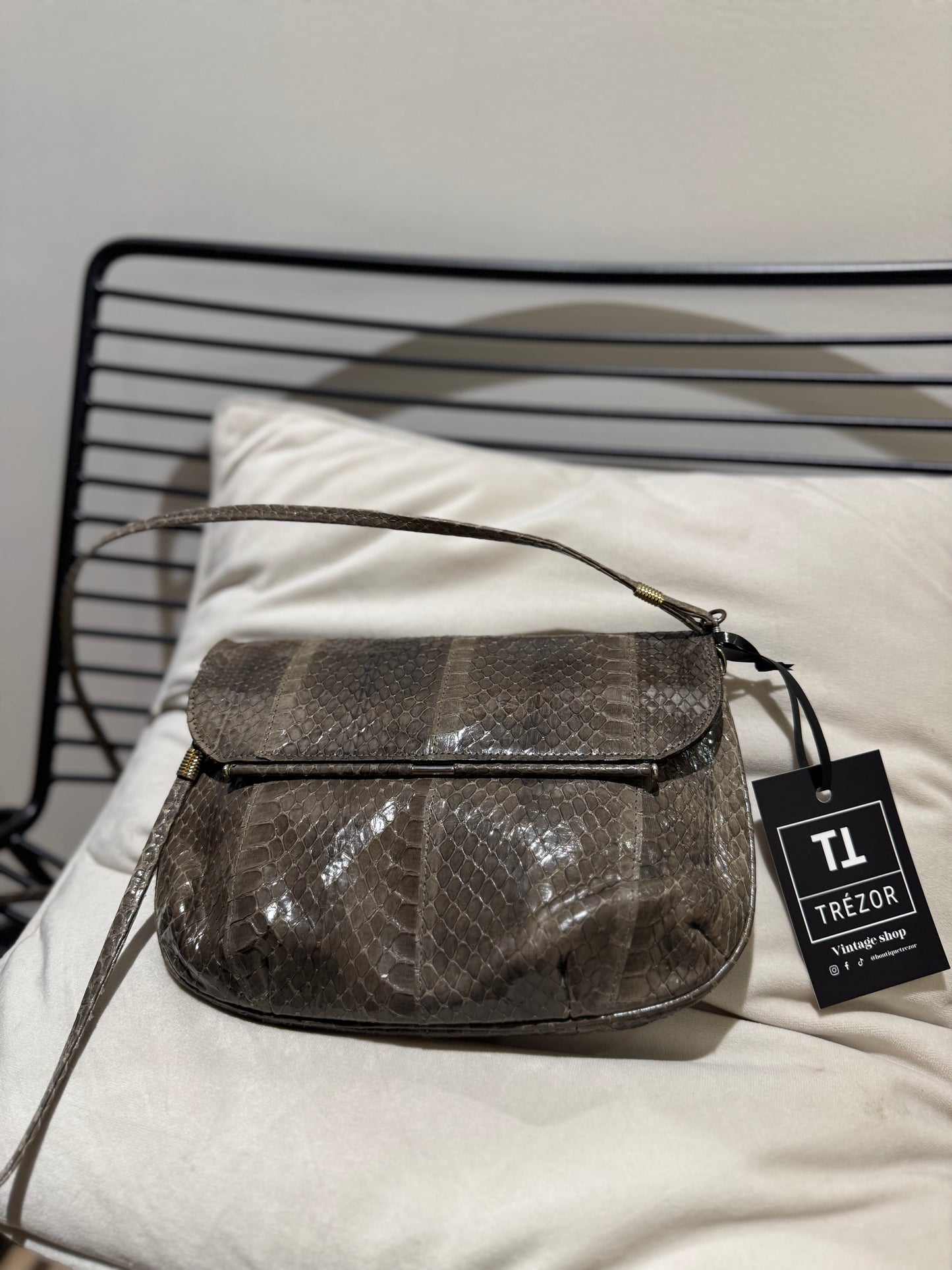 Sac vintage en cuir à bandoulière