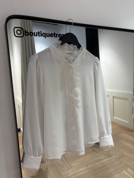 Blouse vintage blanche S