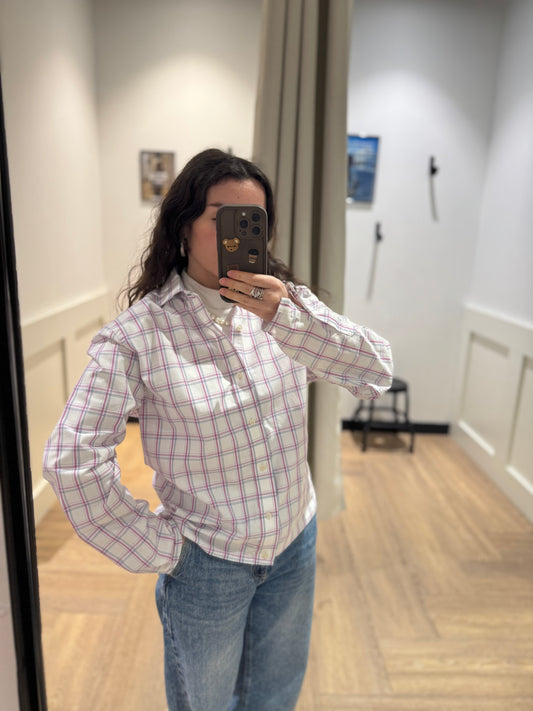 Chemise upcyclée Tommy Hilfiger à carreaux M/L