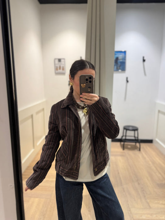 Veste en velours à rayures XS