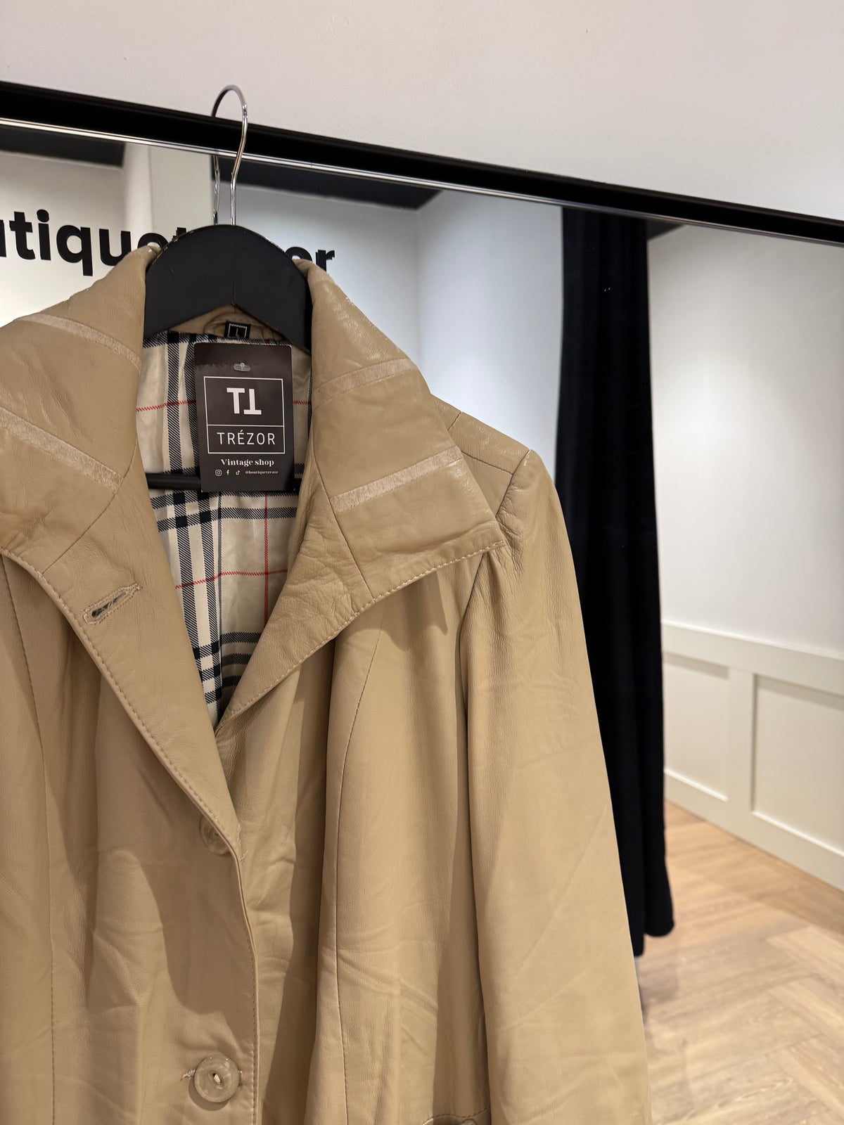 Veste en cuir vintage M/L