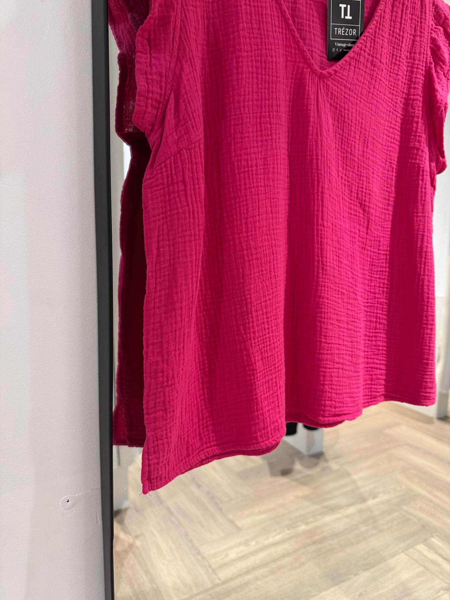 Blouse d’été rose L