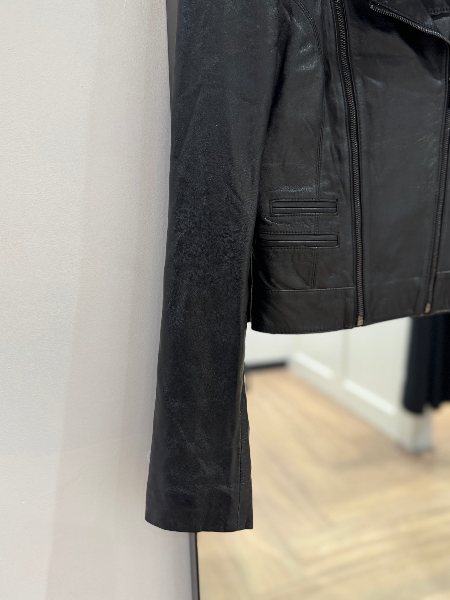 Veste perfecto en cuir noir S