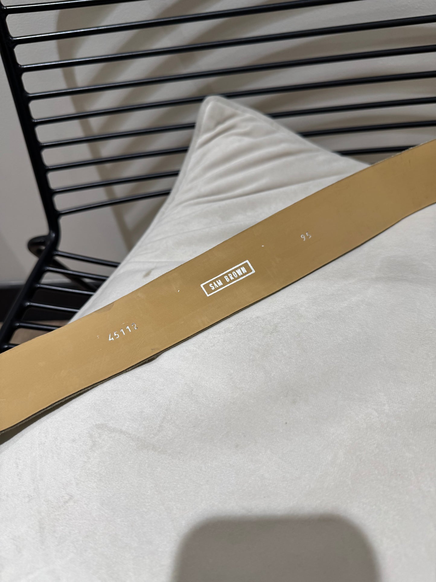 Ceinture en cuir vert pâle 95cm