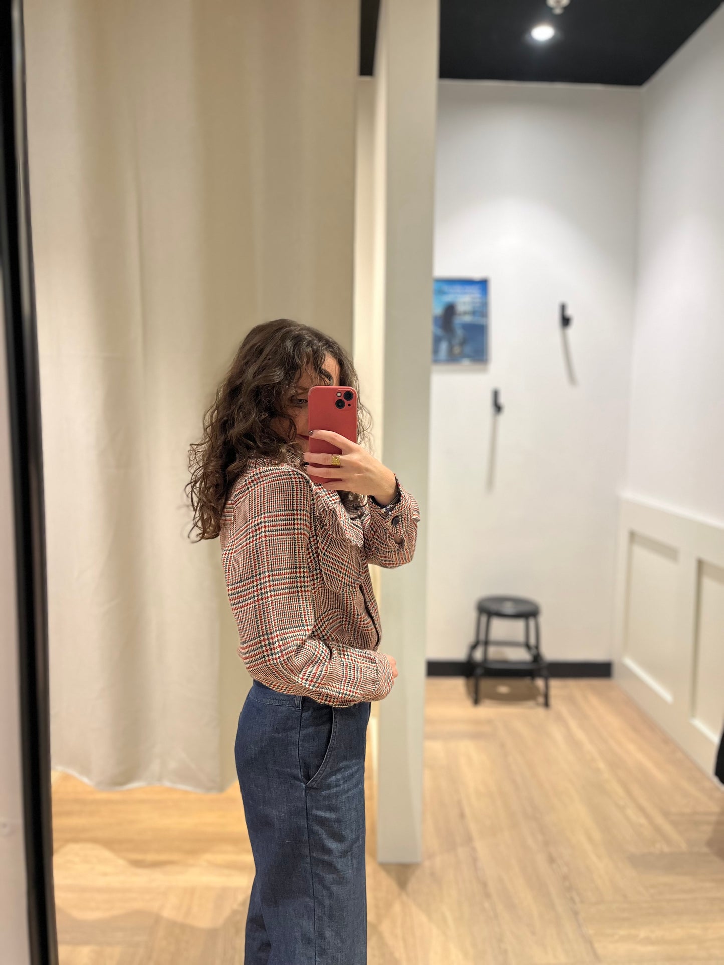 Chemise à carreaux vintage XS