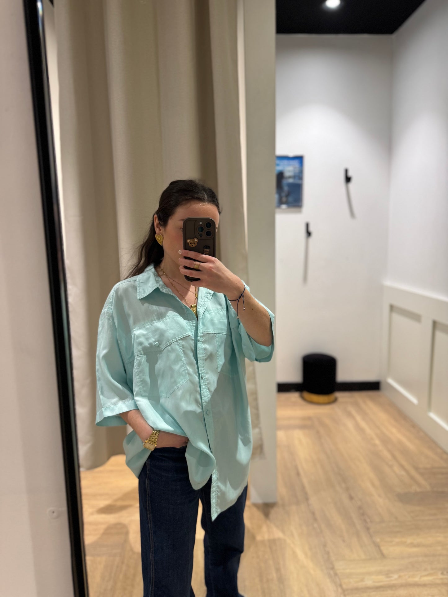 Blouse satinée vintage XXXL