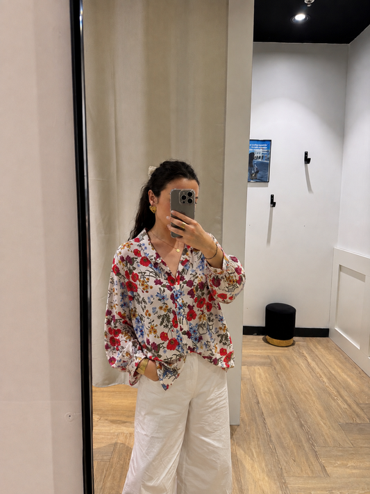 Chemise à fleurs S