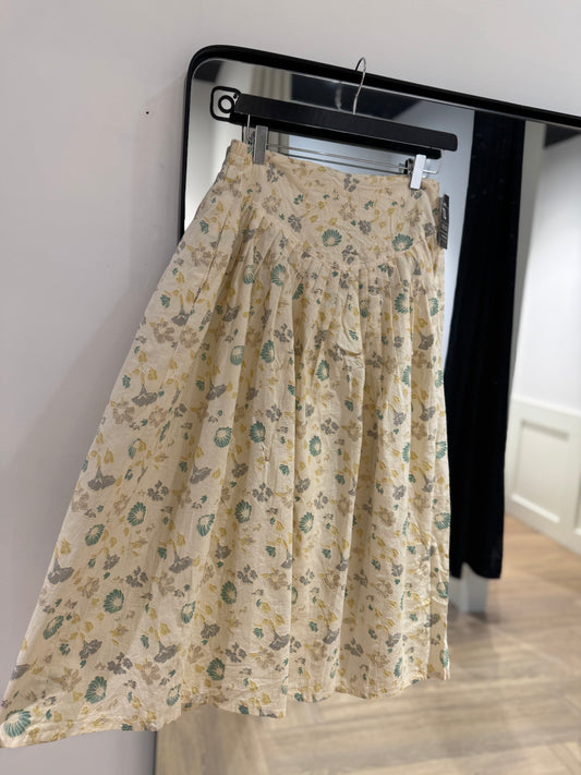 Jupe midi à fleurs 36