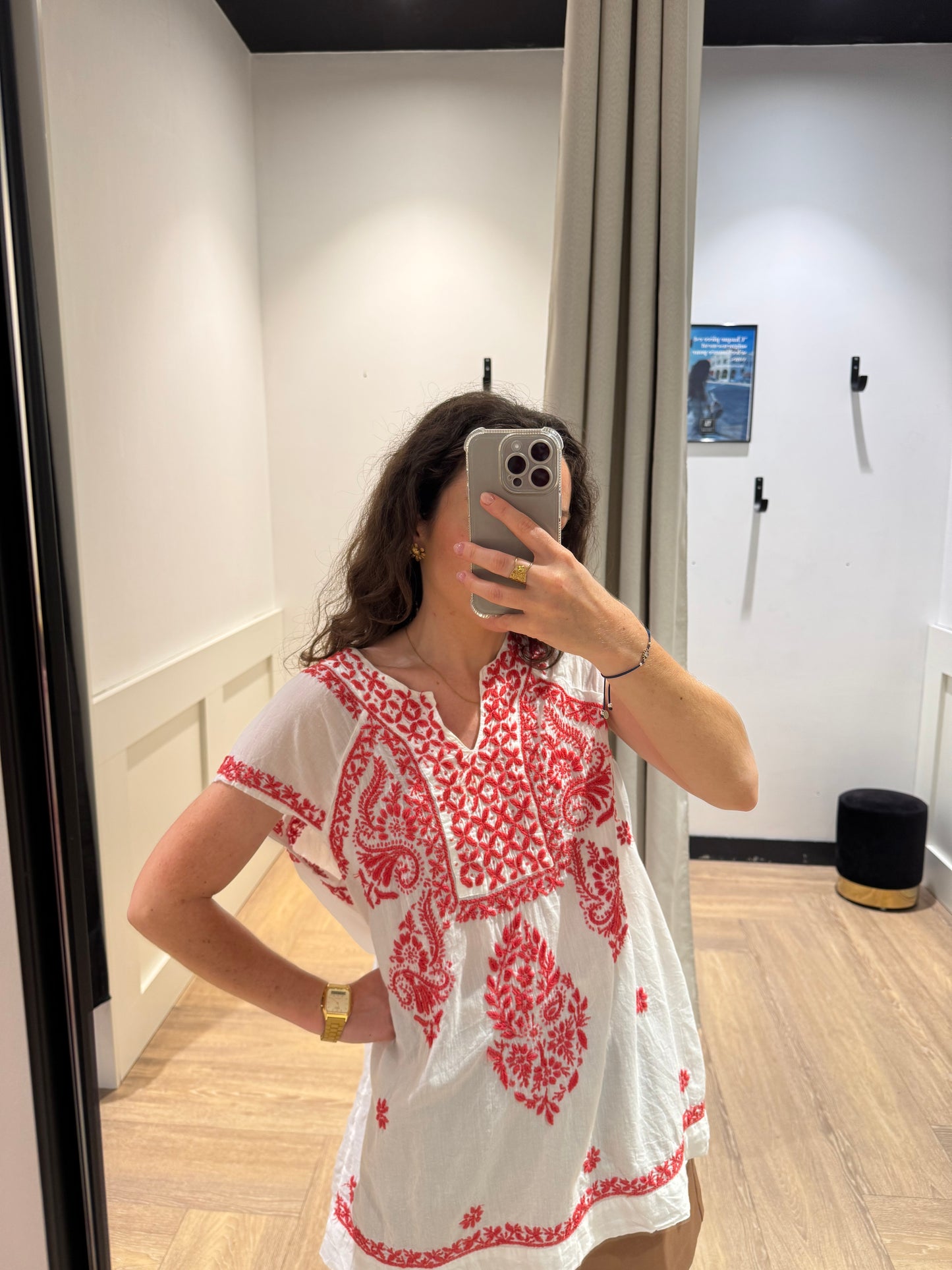Blouse à broderies M