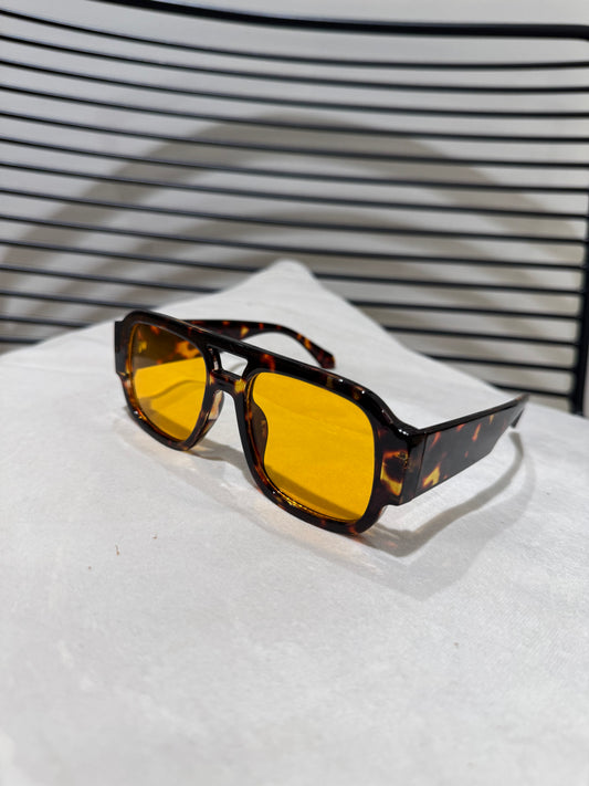 Lunettes de soleil écaille marron