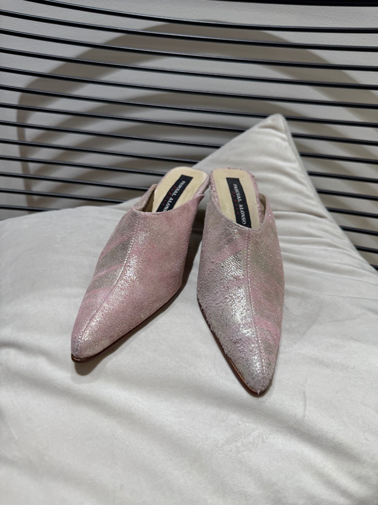 Mules vintage à talons 36