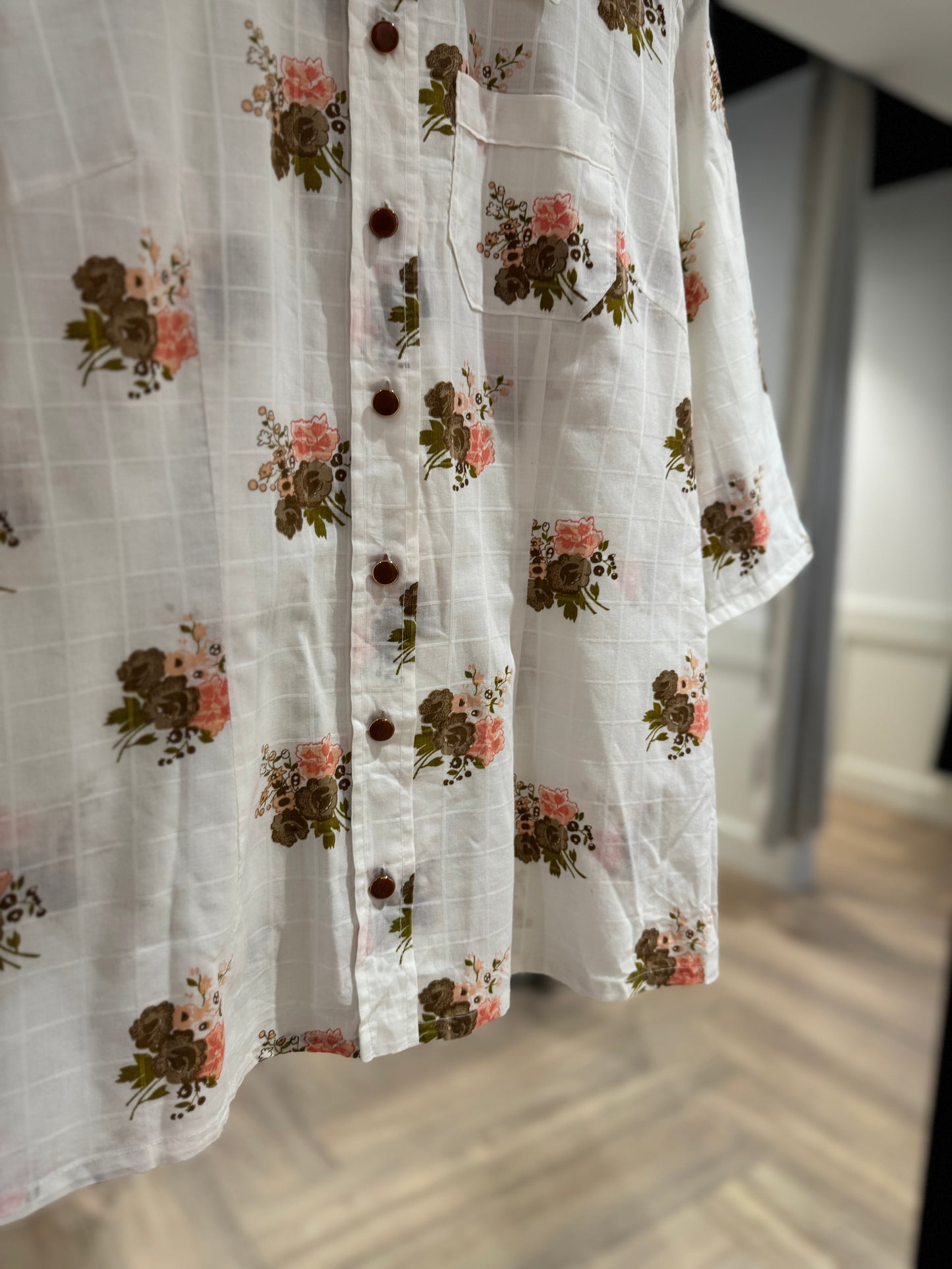 Chemise vintage à fleurs L