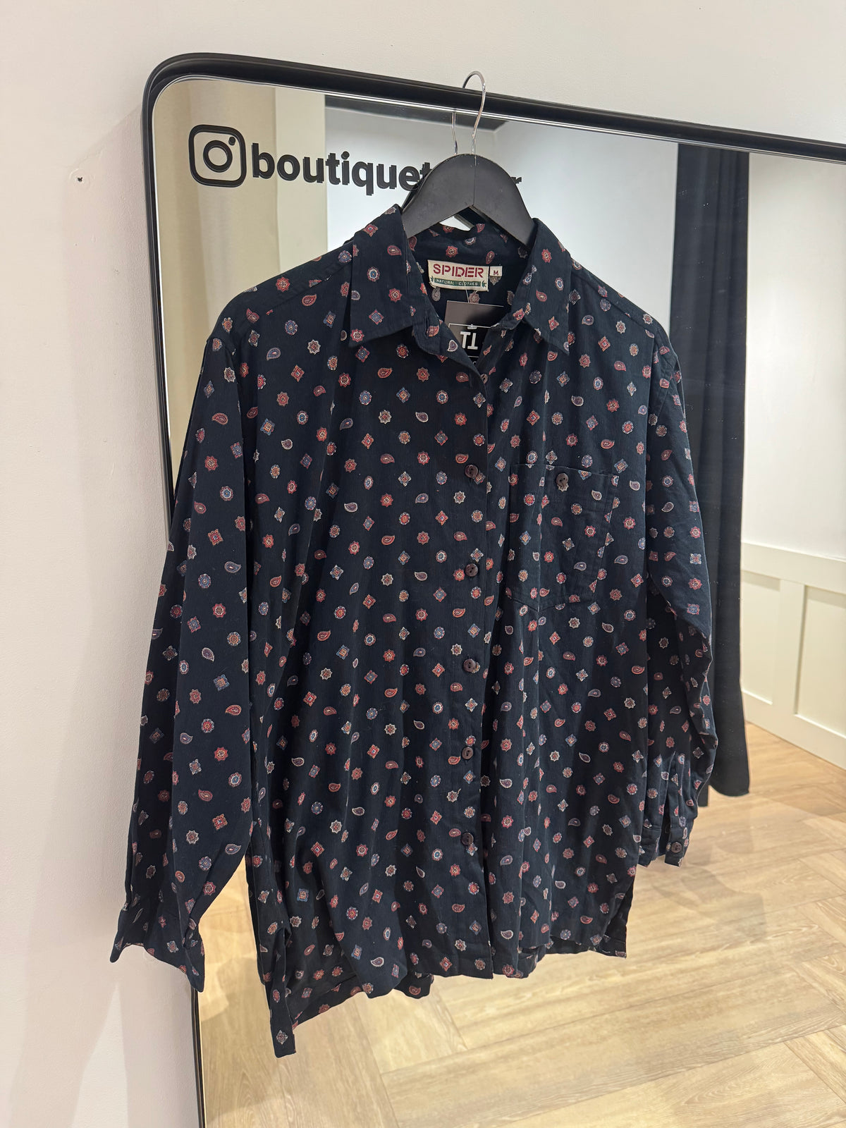 Blouse vintage à motifs M