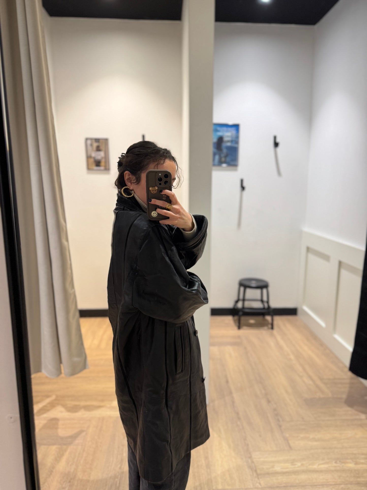 Veste en cuir vintage L