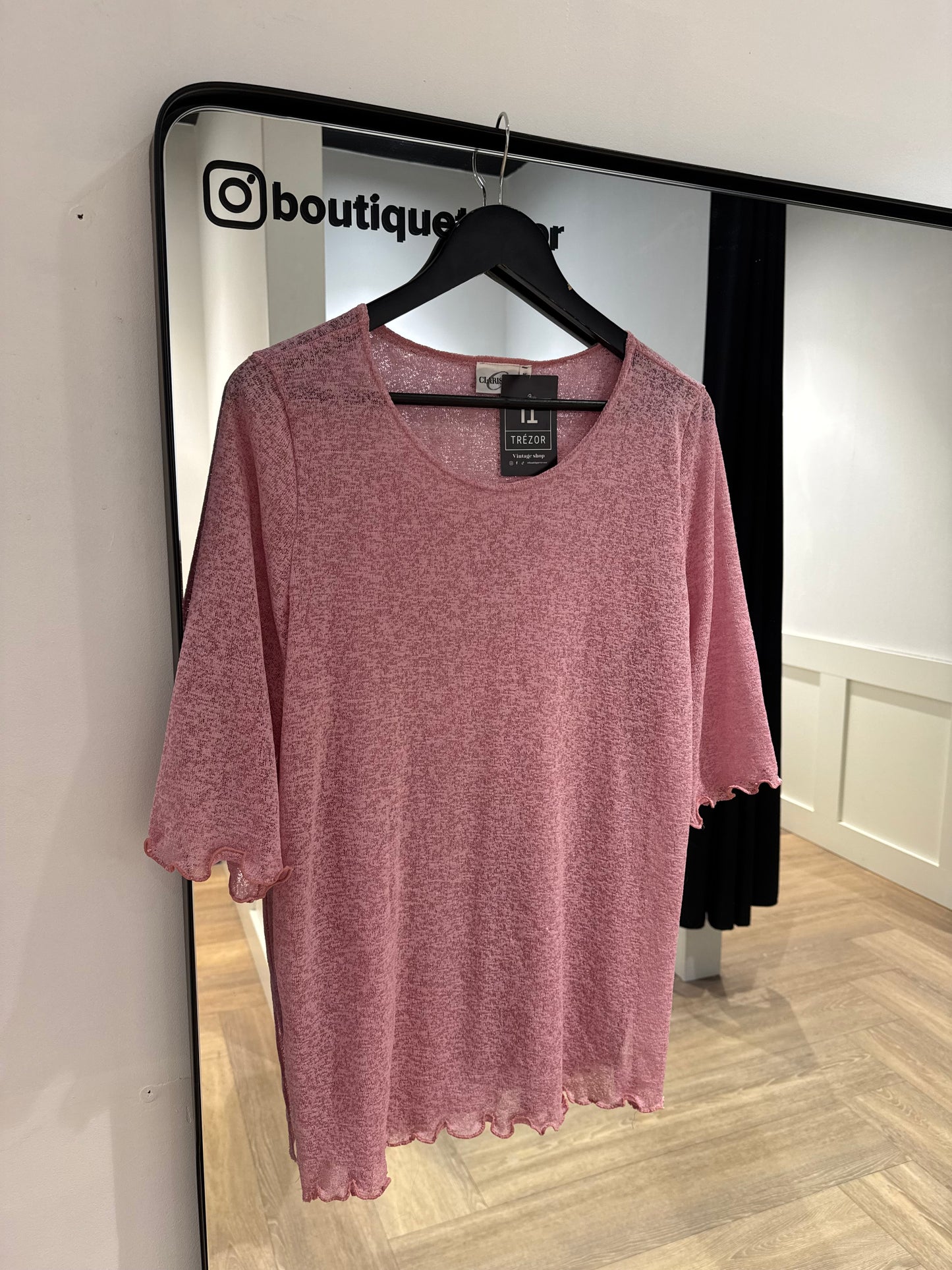 Top en maille rose L