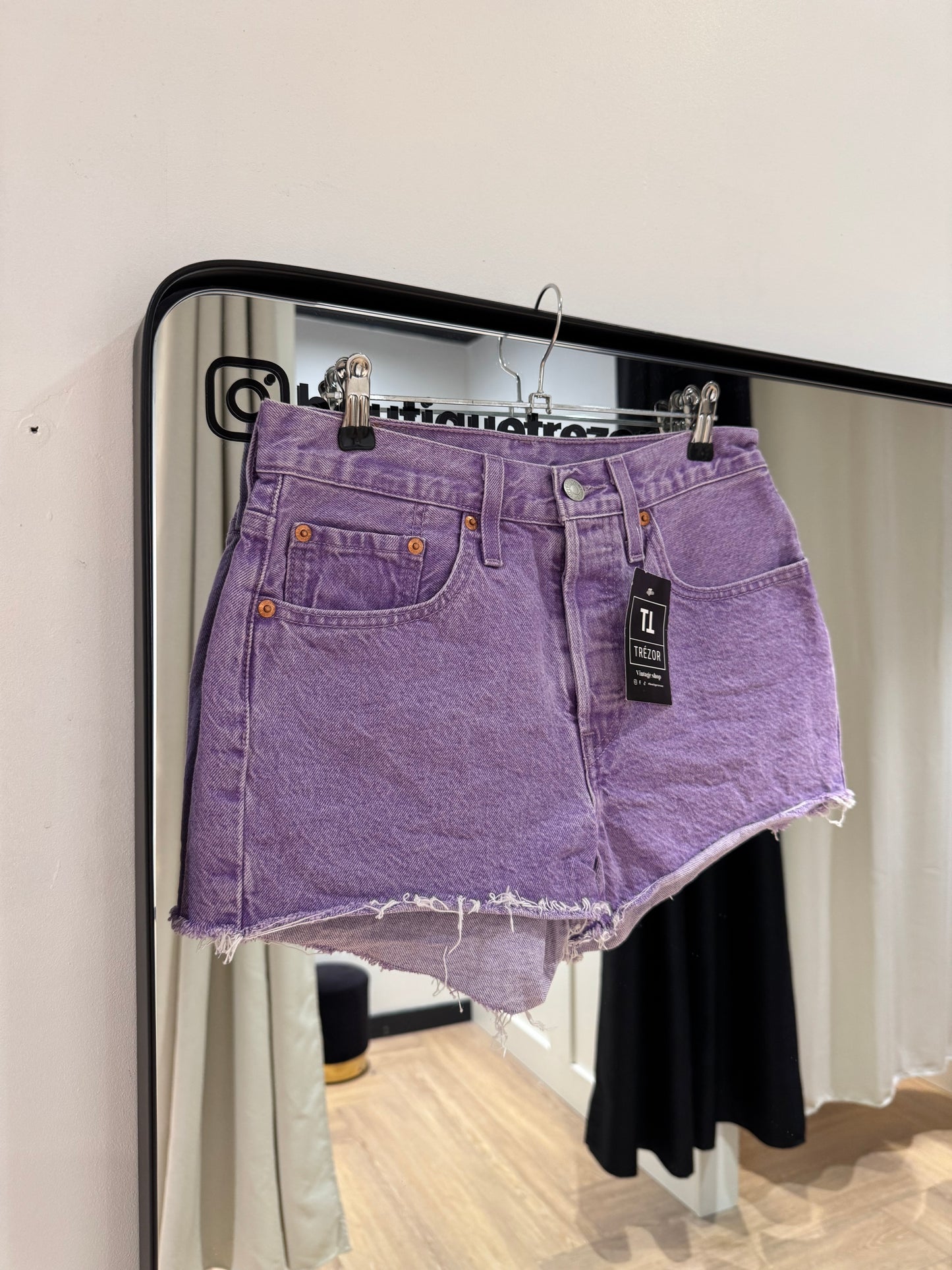 Short Levis en jean violet 34