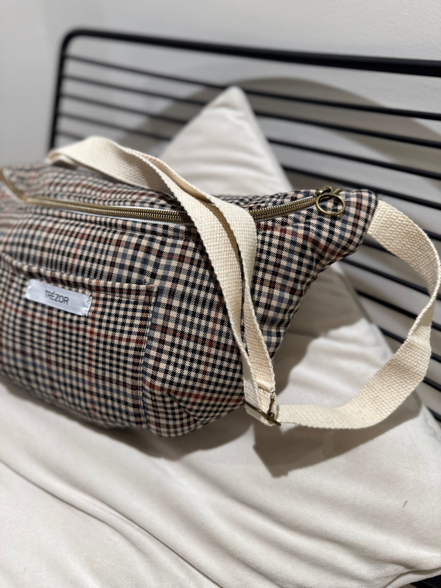 Sac banane grand modèle upcyclé fait main