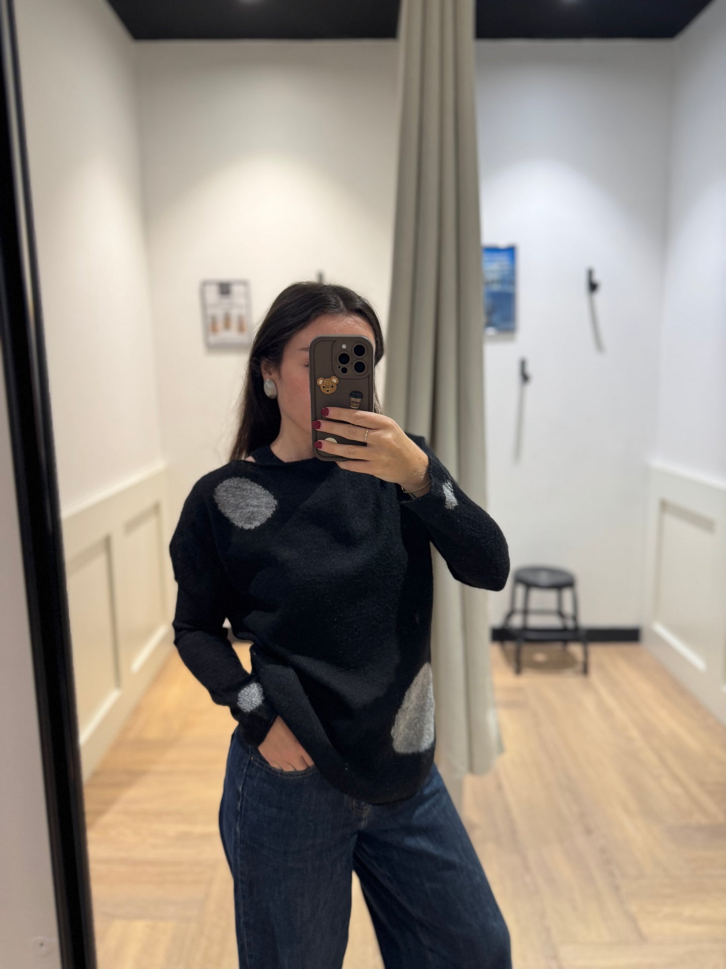 Pull en laine à pois S