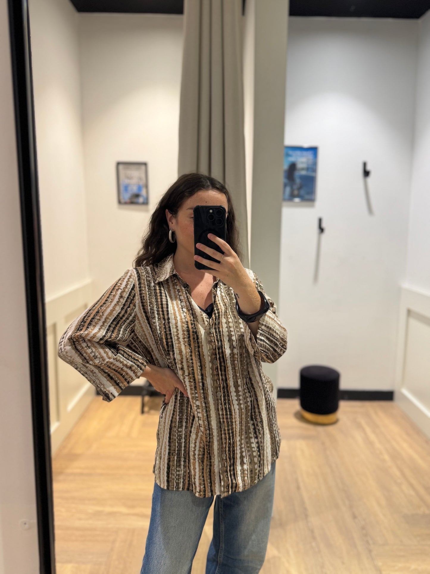 Blouse vintage à motifs M