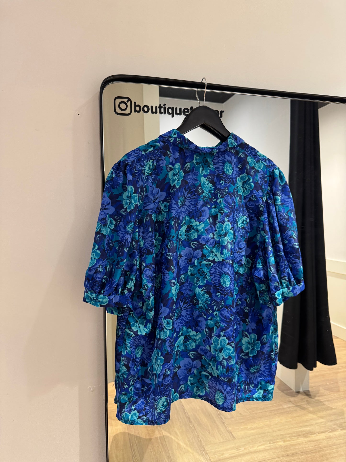 Blouse vintage à fleurs XXL