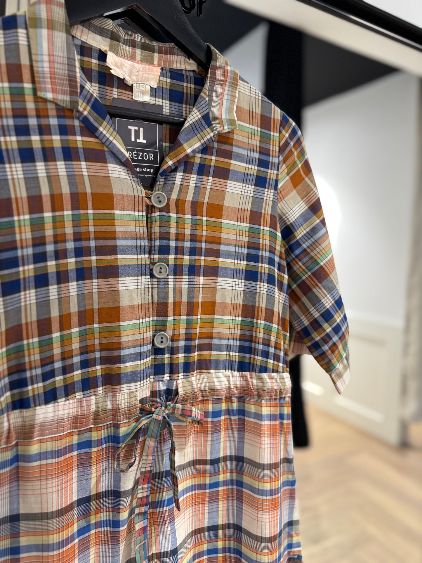 Robe à longue à carreaux XS
