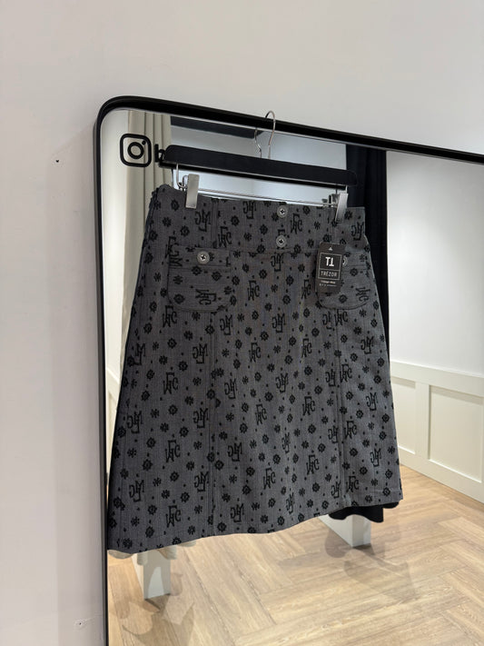 Jupe courte vintage à motifs 40