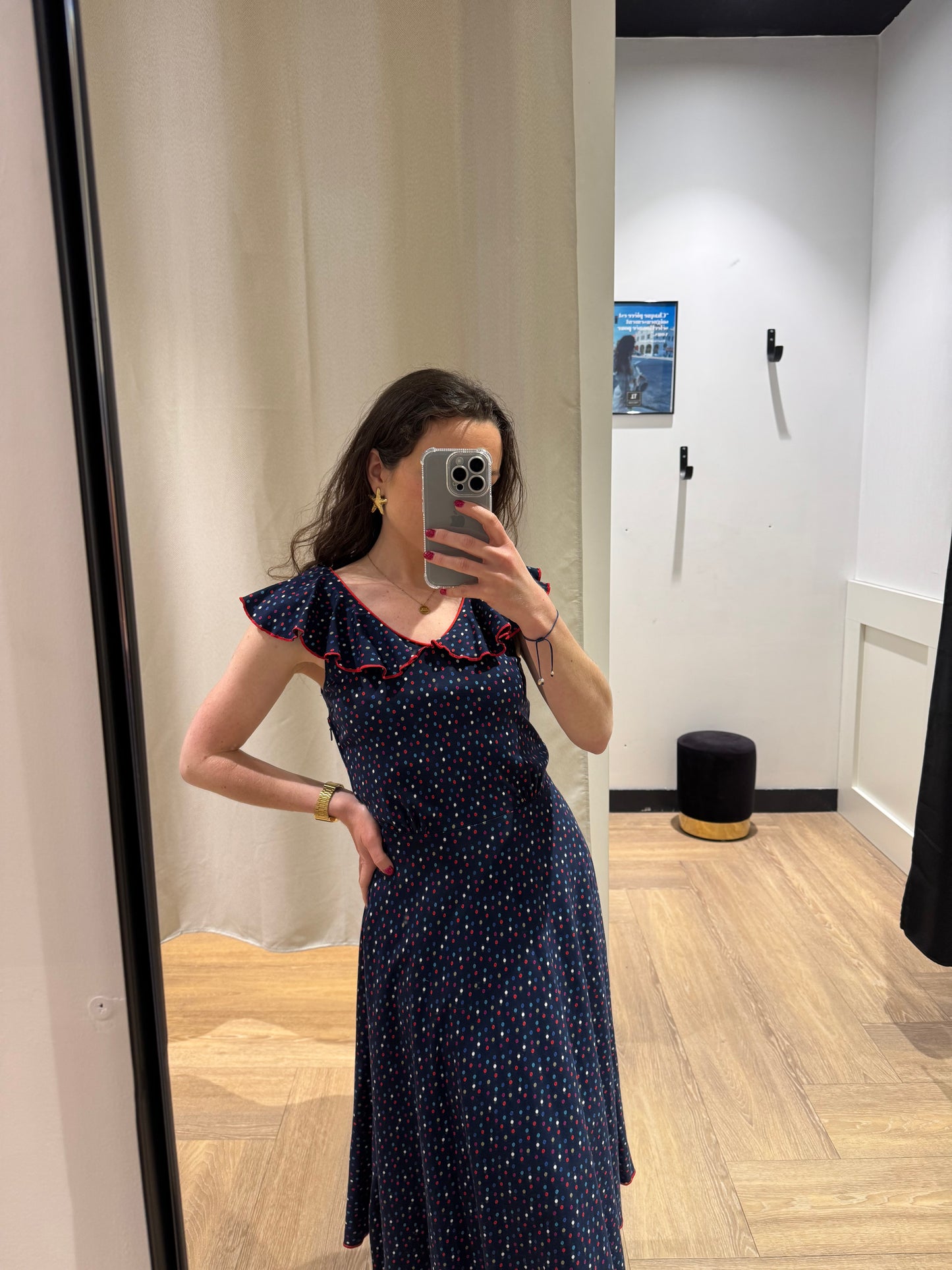 Robe vintage à pois XS