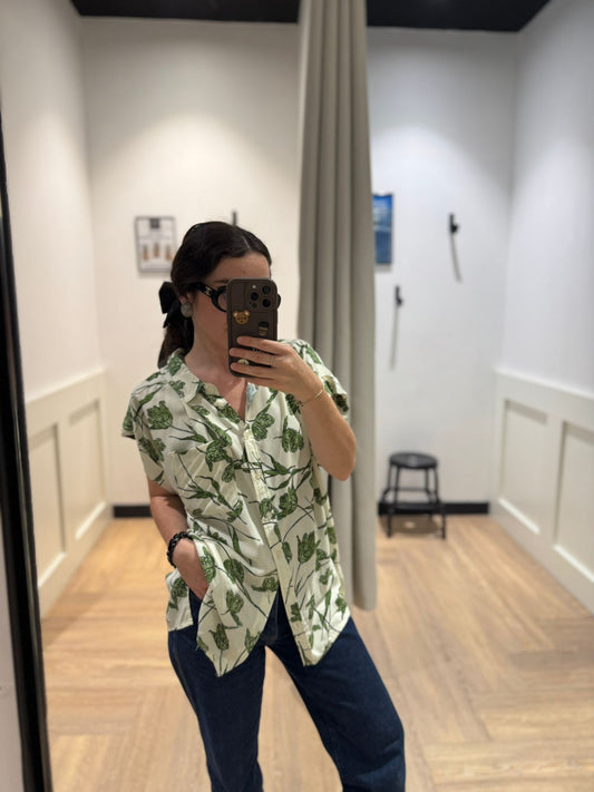 Blouse à fleurs XL
