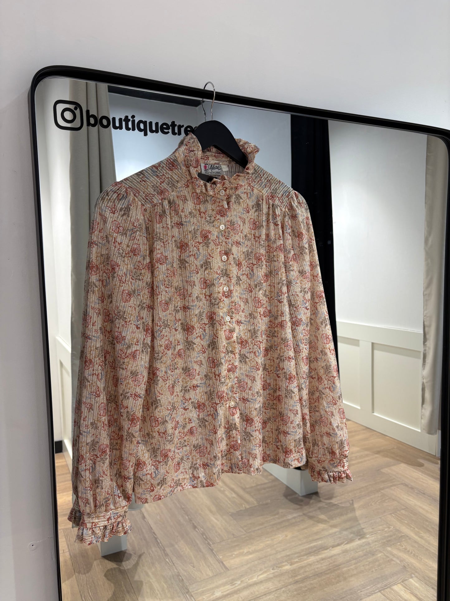 Blouse vintage à fleurs S