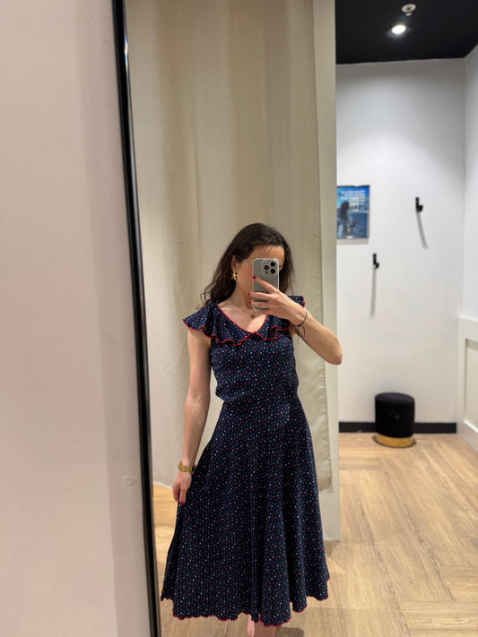 Robe vintage à pois XS