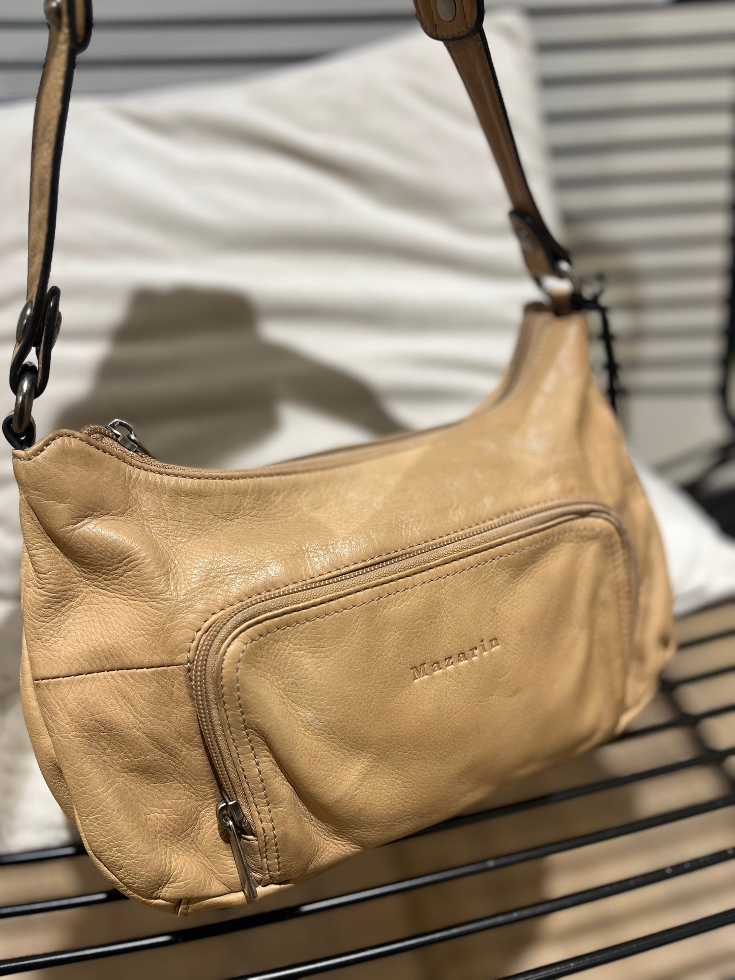 Sac baguette en cuir