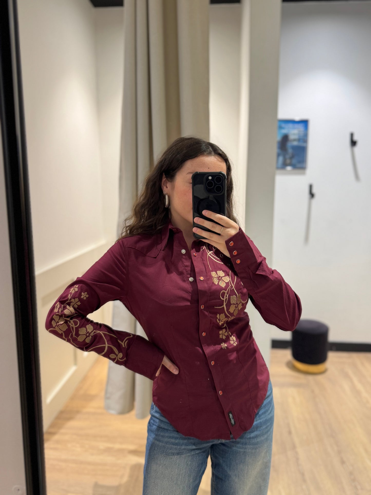 Chemise à broderies XS