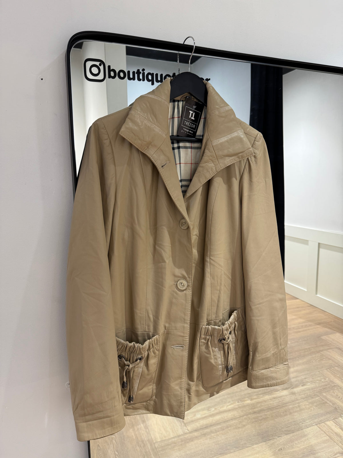 Veste en cuir vintage M/L
