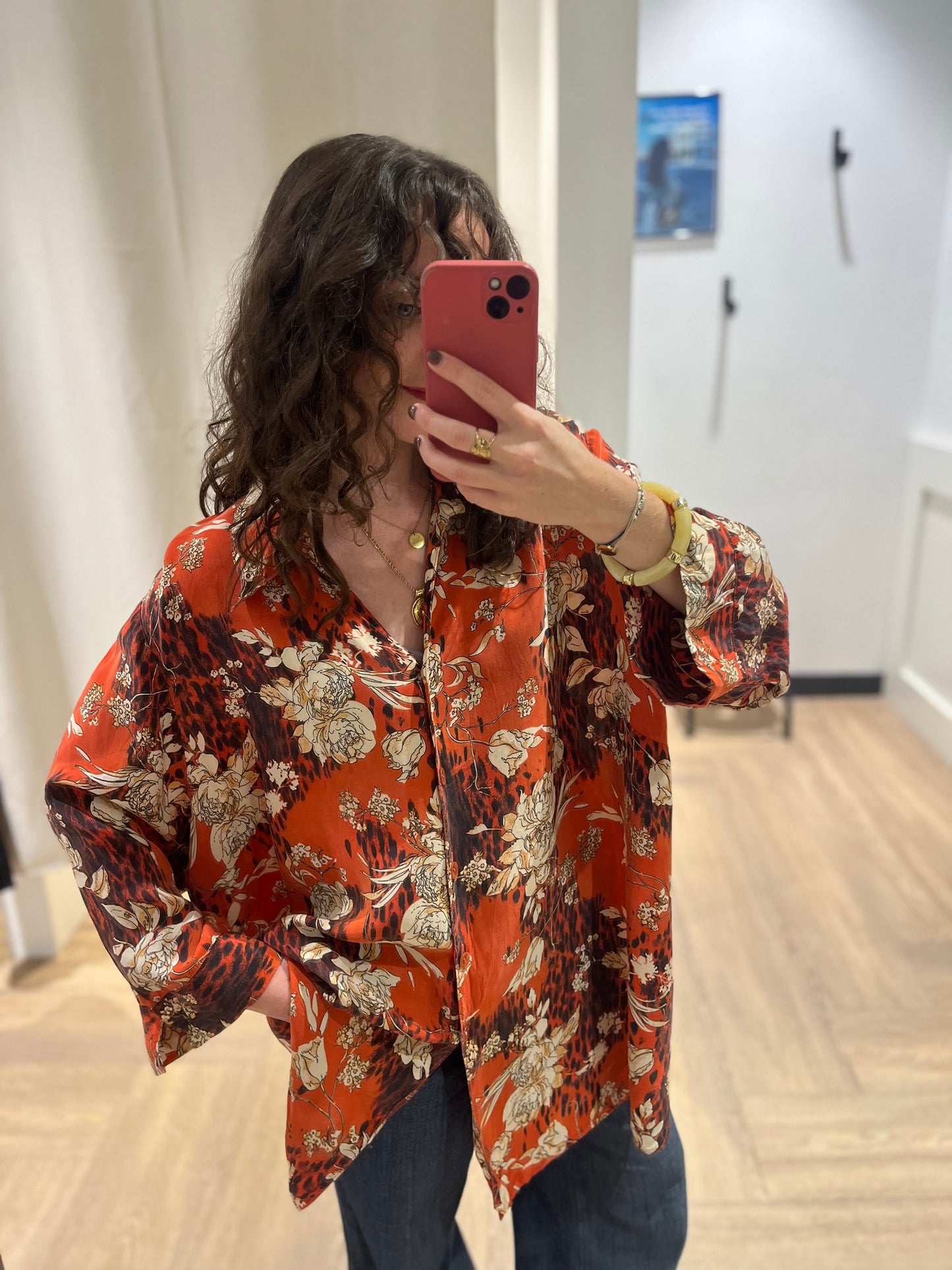 Blouse à fleurs 3XL