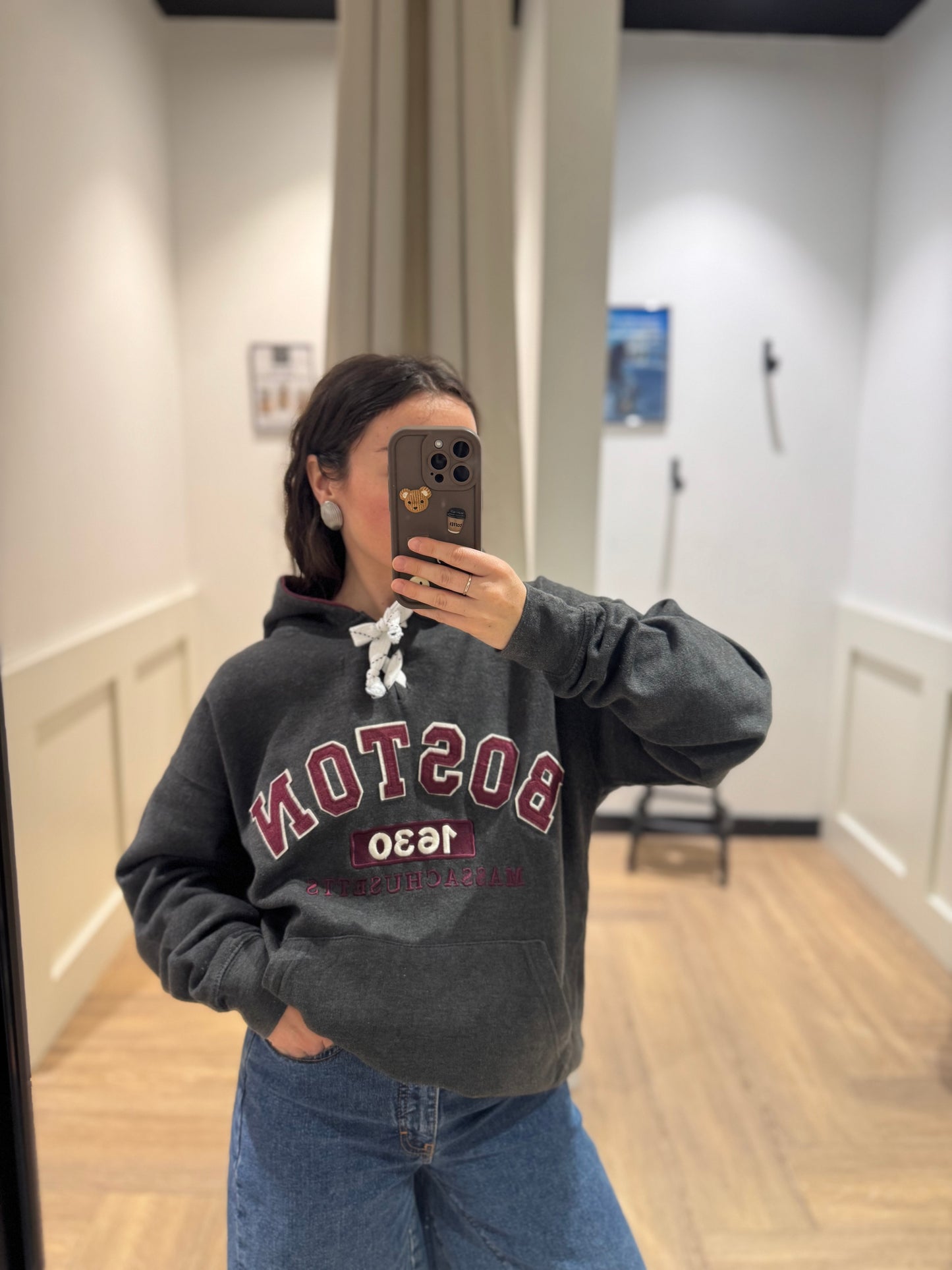 Sweat Boston à capuche M