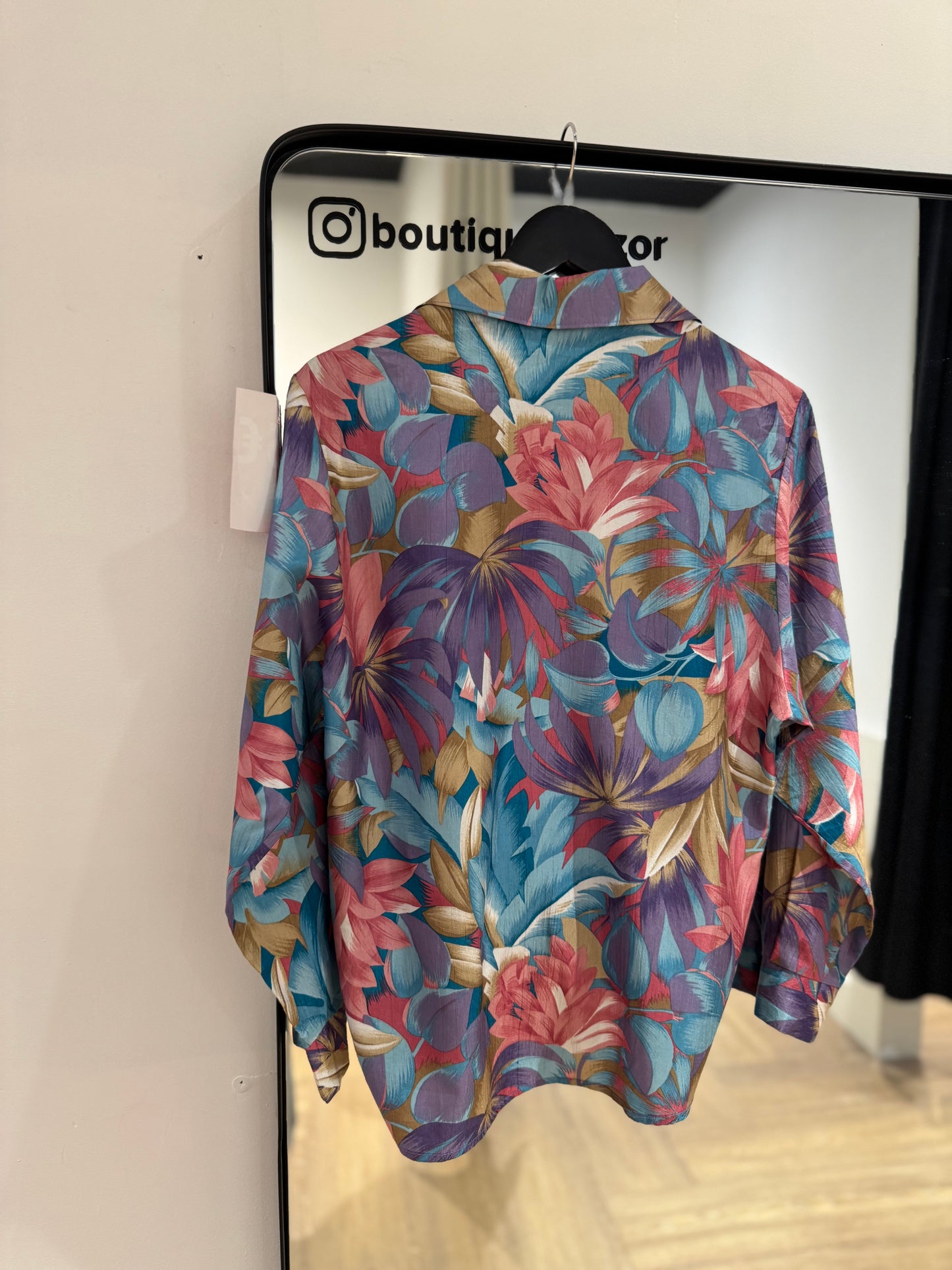 Blouse vintage à fleurs L