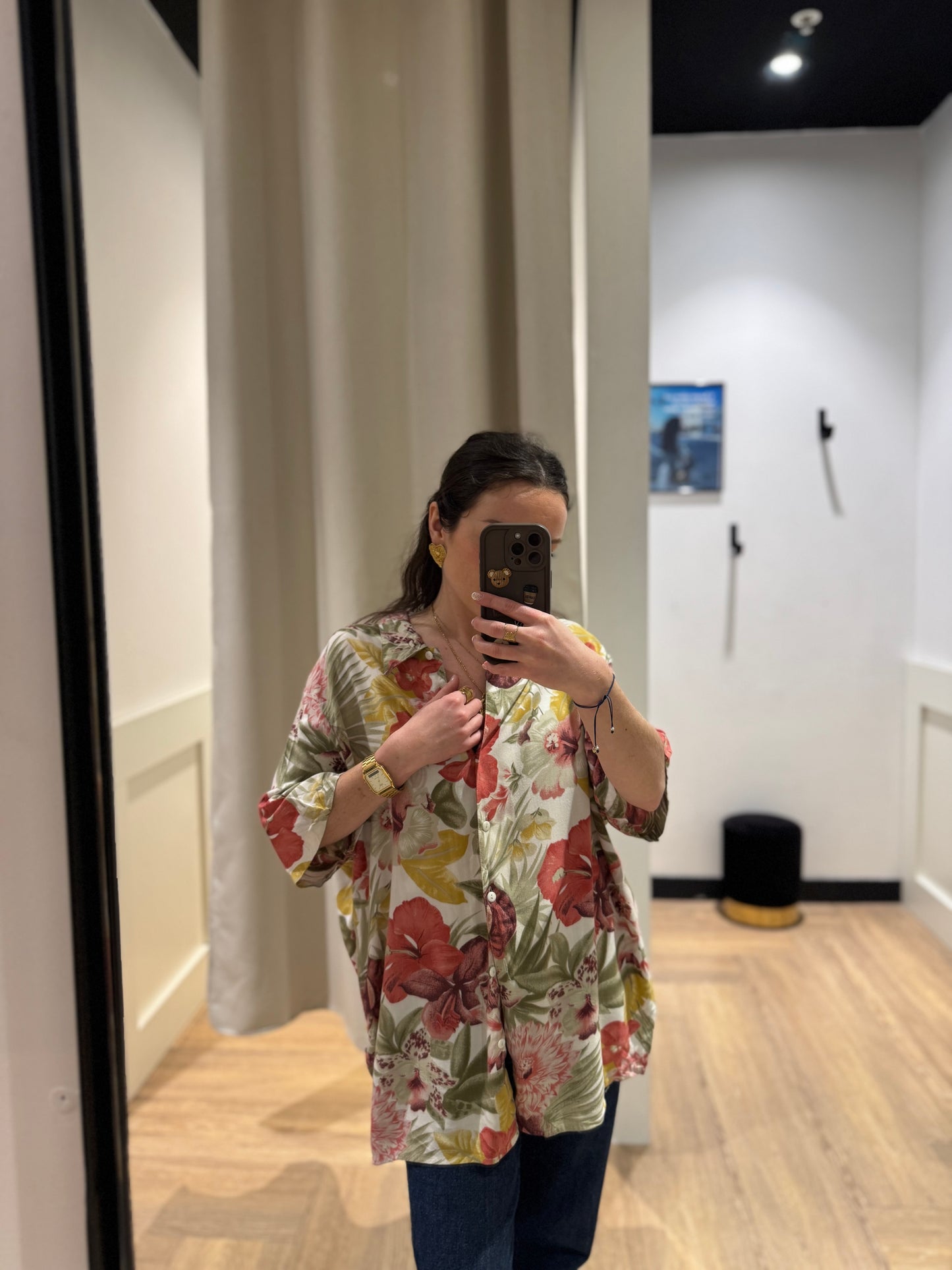 Blouse à motifs fleurs XXL