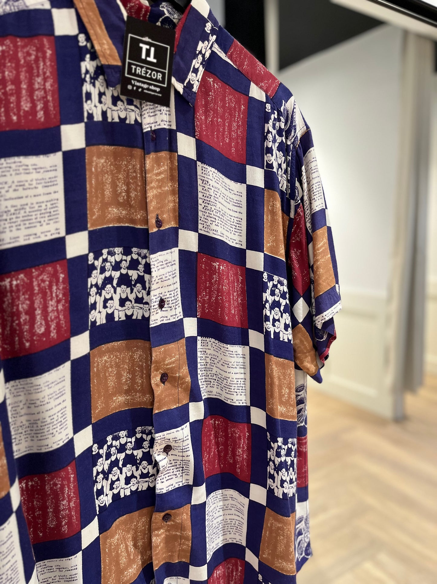 Chemise vintage à motifs XL