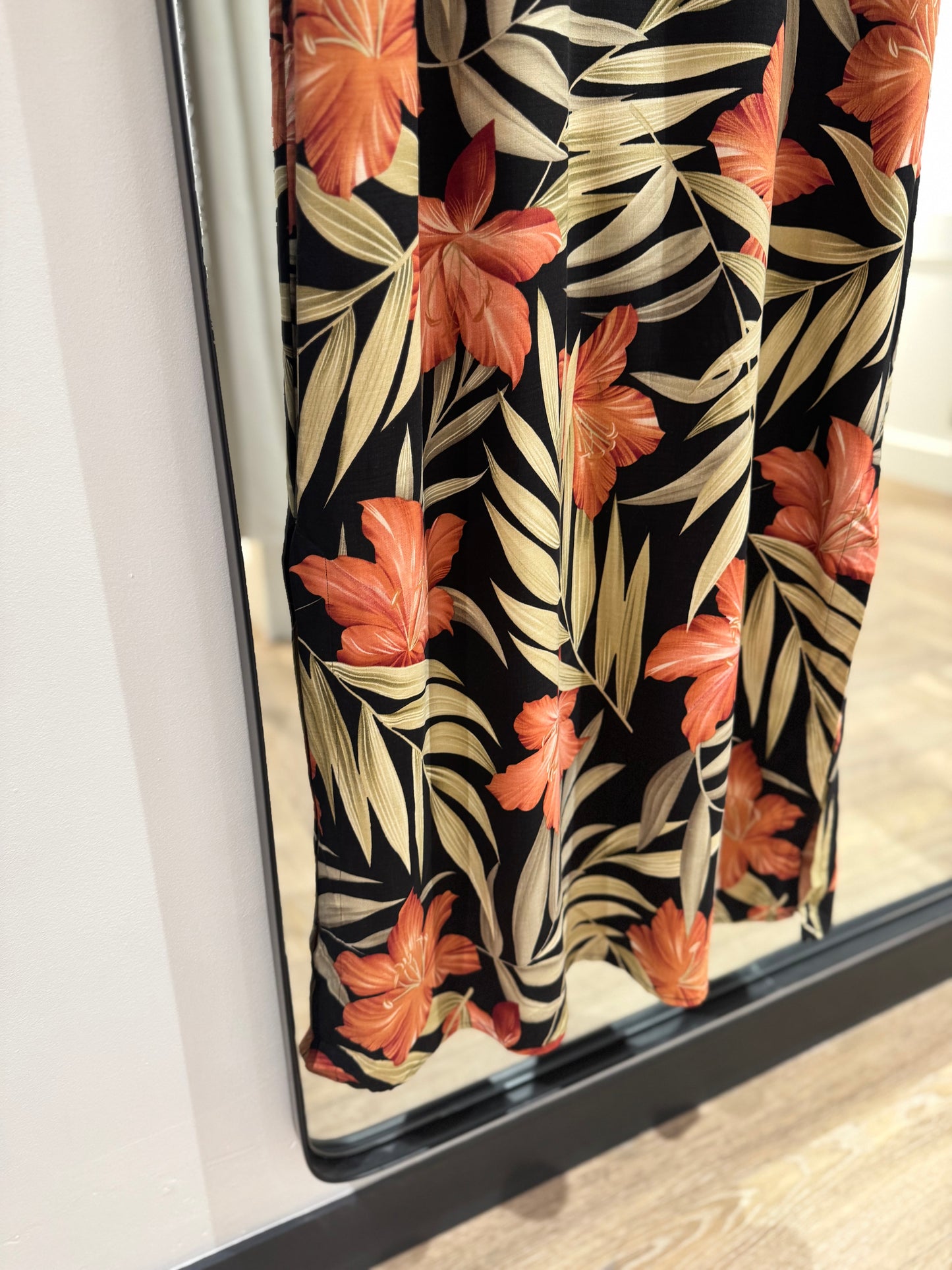 Robe longue à fleurs hawaïennes S