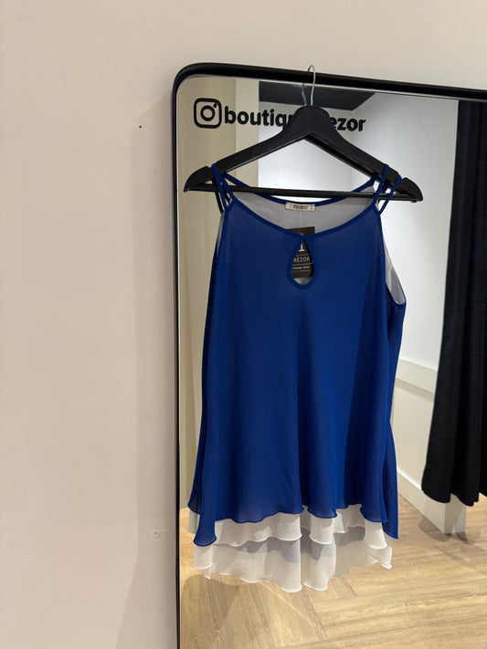Débardeur vintage bleu M