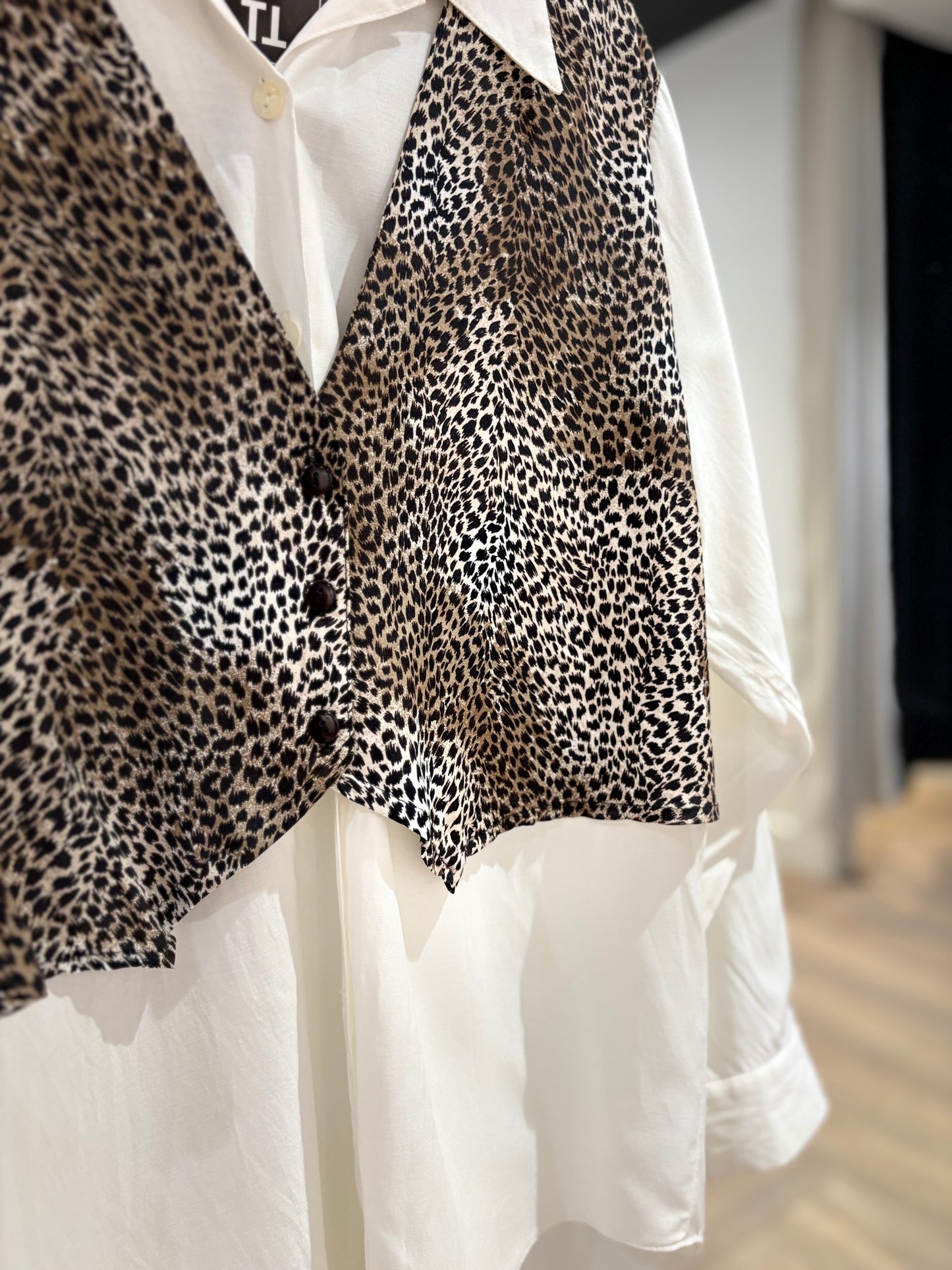 Blouse vintage léopard M