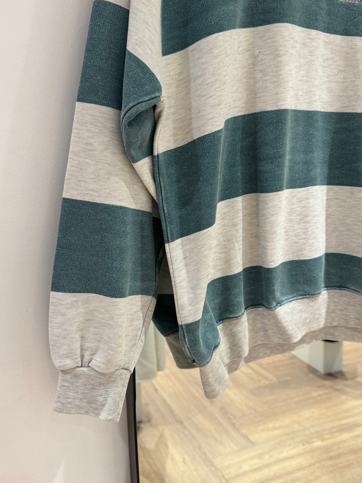 Sweat vintage à rayures M