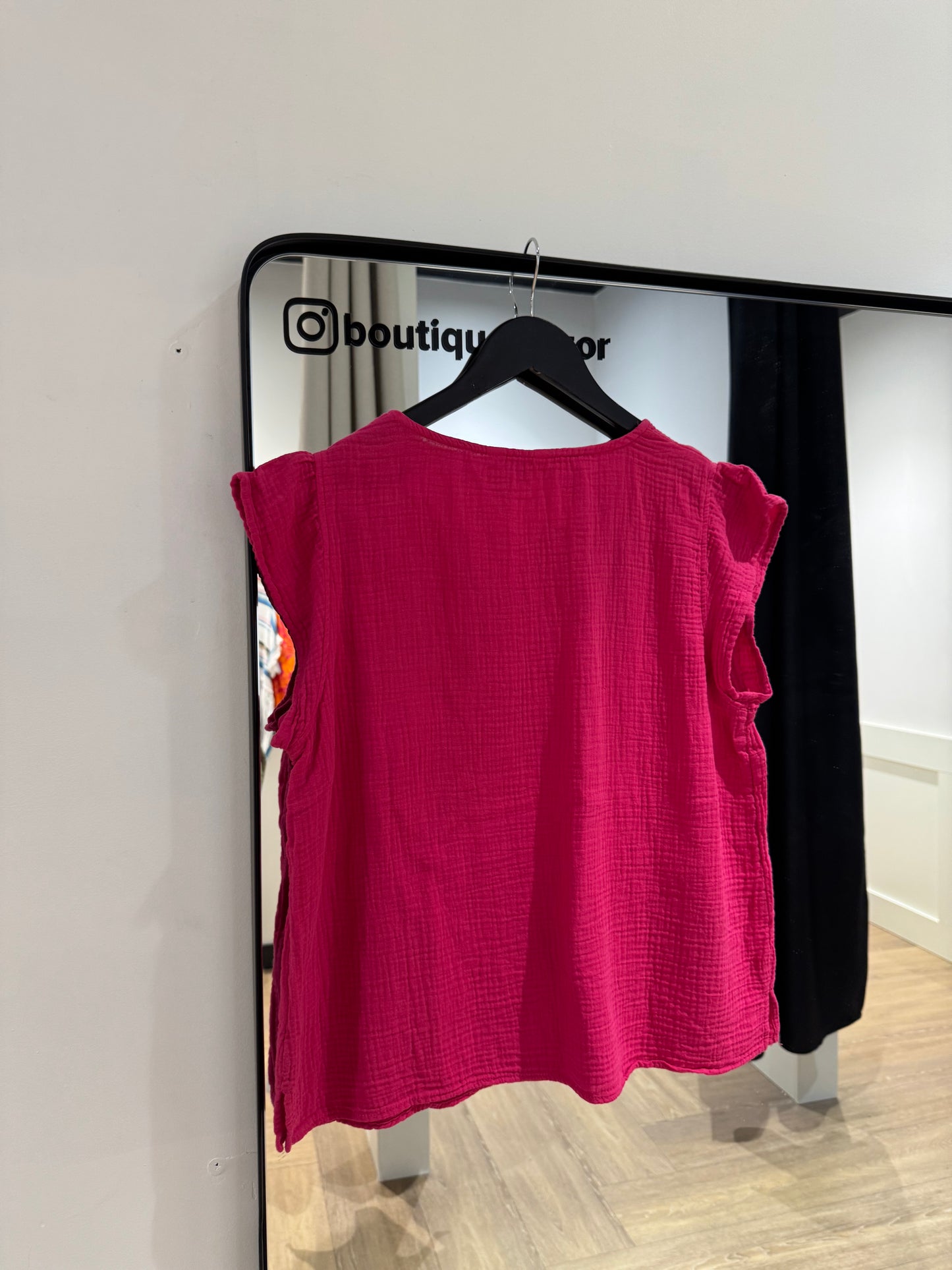 Blouse d’été rose L