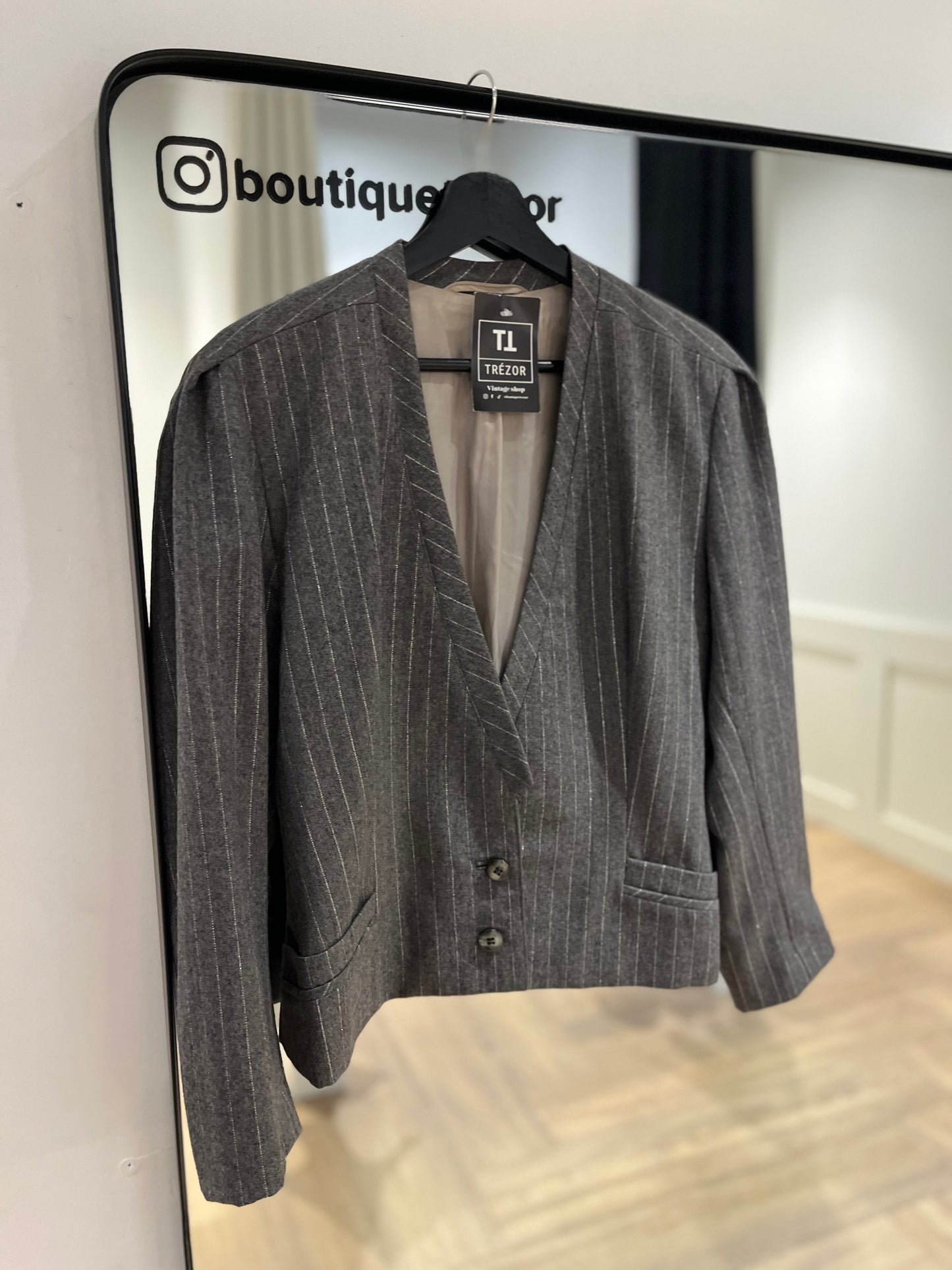 Blazer à fines rayures M
