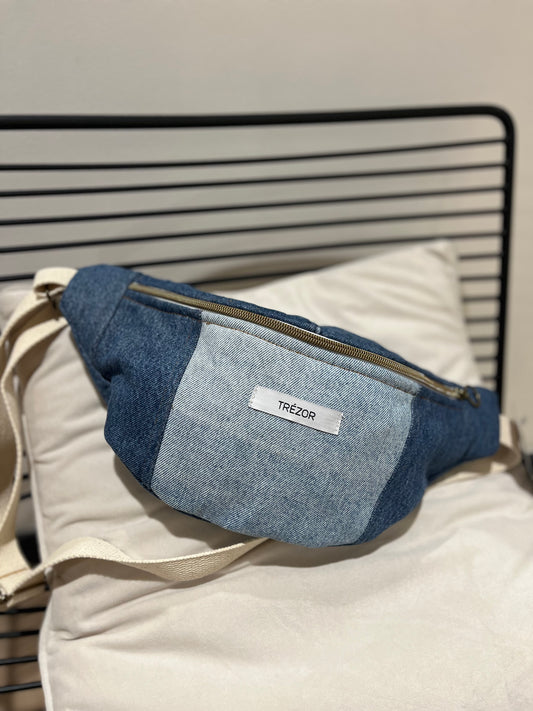 Sac banane fait main en jean
