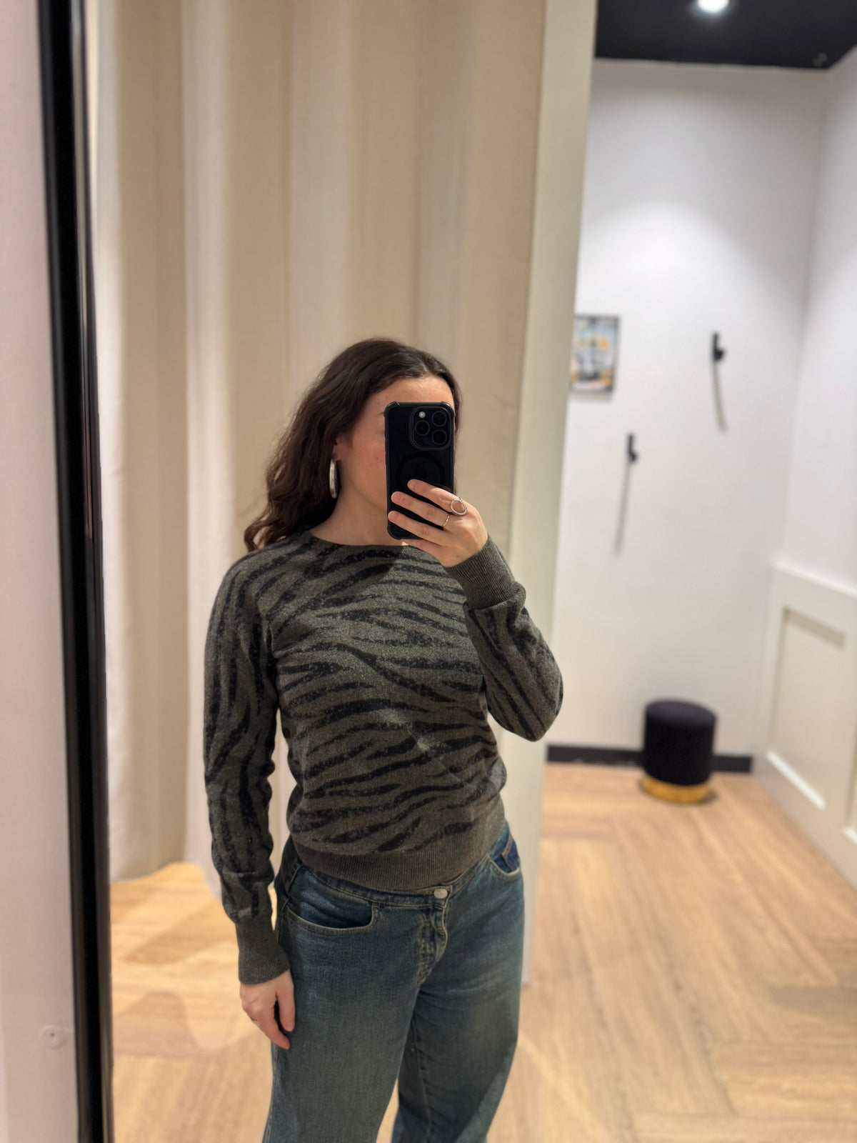 Pull zèbre en cachemire XS/S